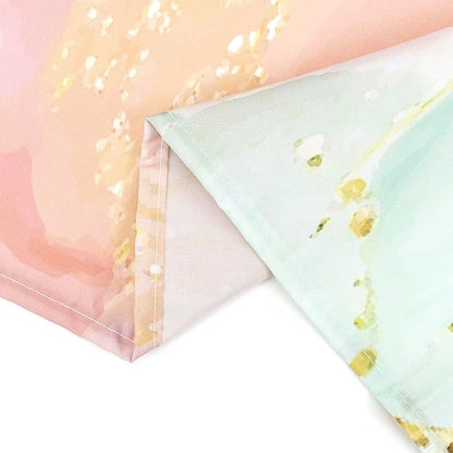 HVEST Pink Marble Shower Curtain for Bathroom,Turquoise Marble Luxury Shower Curtain with Hooks,Modern White and Gold Abstract Bathroom Shower Curtain Set Bathroom Decor,72L X 60W inches