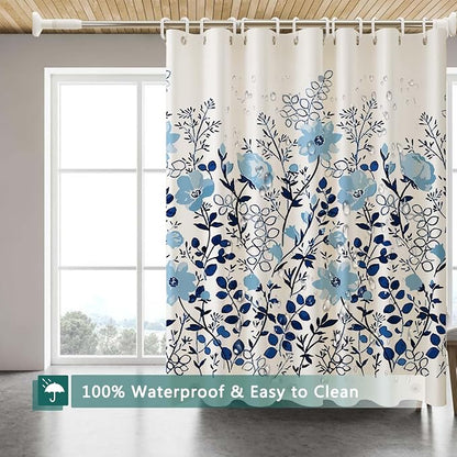Shower Curtain Liner, 100% Waterproof Peva Shower Curtains with 3 Duty Heavy Bottom Magnets and 12 Rust Proof Grommets, 72x72 Weighted Shower Liner for Shower Stall, Bathtubs