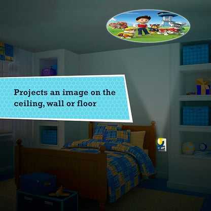Projectables Paw Patrol LED Night Light Projector, Plug-In, Dusk-to-Dawn Sensor, Rubble, Chase, Skye, Marshall, Alex Porter, For Baby, Kids, Bedroom, Playroom, Nursery, Bathroom, 30605