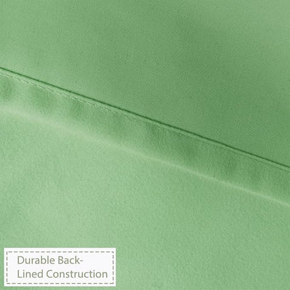 Farmhouse Ruffle Shower Curtain, Light Green, 72 x 72 in | Decorative Elegant Bathroom Curtain with 12 Holes, Soft Ruched Microfiber Fabric, Vintage Handmade Design