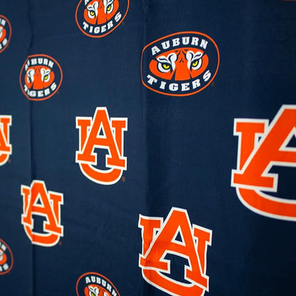 Everything Comfy Auburn Tigers Bright and Colorful Shower Curtain Cover 70" x 72"