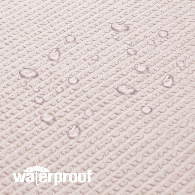Berry Stall Fabric Shower Curtain 36 x 72 Inch - Soft & Waffle Small Pink Shower Curtain for Bathroom with Texture for Narrow Stall Size, Machine Washable Water Resistance, Hotel Style, Pink
