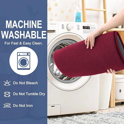OLANLY Memory Foam Bathroom Runner Rugs 44x24, Absorbent Long Mat, Burgundy | Soft Quick Dry Bath Rugs, Non-Slip Carpet, Machine Washable Mat for Bathroom Floor, Tub and Shower, Home Decor Accessories
