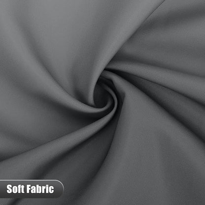 OLANLY Luxury Dark Grey and White Ombre Shower Curtain Sets with 12 Hooks, Waterproof and Washable Decorative Shower Curtains for Bathroom, 72x72 Inches