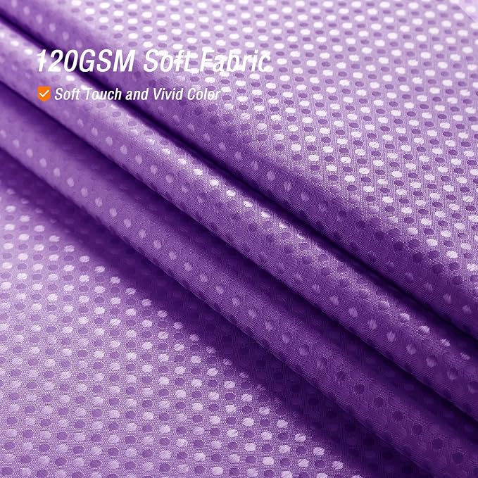 Purple Ombre Fabric Shower Curtain for Bath Decor, 72 x 72 | Ombre Fabric Shower Curtain, Purple Bathroom Decor Accessories Set, Water Repellent and Machine Washable