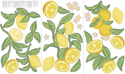 Tempaper Lemon Peel and Stick Wall Decals, Yellow & Green (20 ct.)