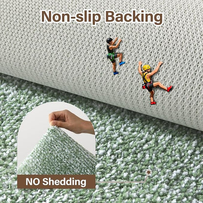 36x24 Large Bathroom Rugs Washable Non Slip, Green Bath Mat for Bathroom Floor Tub, Soft Absorbent Quick Dry Mats for Shower, Bathtub,Home Decor
