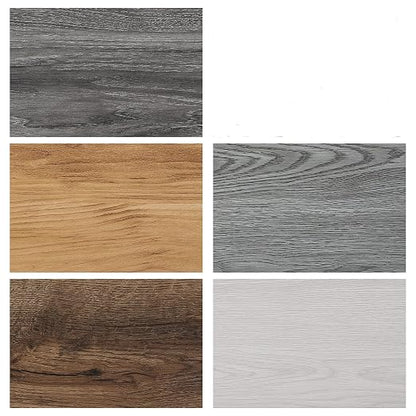INMOZATA Peel and Stick Floor Tile Waterproof Tile Vinyl Flooring Sample | 5 Packs Heat-resistant, Wood Grain Self Adhesive Flooring for DIY Bedroom Living Room Bathroom Kitchen