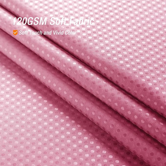 Pink Ombre Fabric Shower Curtain for Bath Decor, 72 x 72 | Pink Gradient Fabric Shower Curtain, Cloth-Textured Bathroom Curtains Shower Set, Water Repellent and Machine Washable