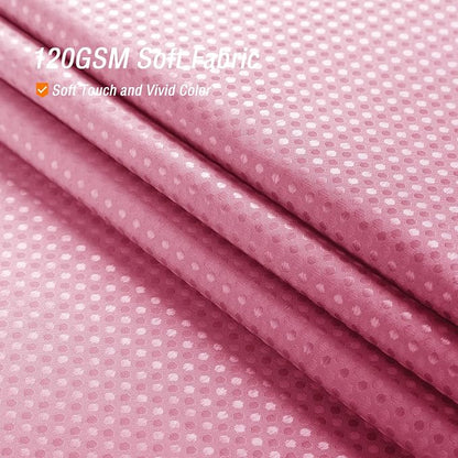 Pink Ombre Fabric Shower Curtain for Bath Decor, 72 x 72 | Pink Gradient Fabric Shower Curtain, Cloth-Textured Bathroom Curtains Shower Set, Water Repellent and Machine Washable