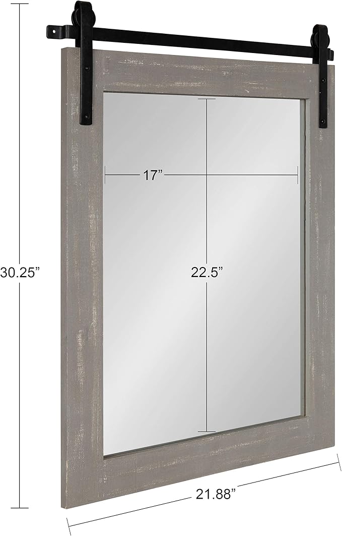 Kate and Laurel Cates Farmhouse Wall Mirror