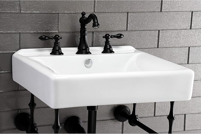 Fauceture FSC1970ACL American Classic Widespread Bathroom Faucet with Brass Pop-Up, Matte Black