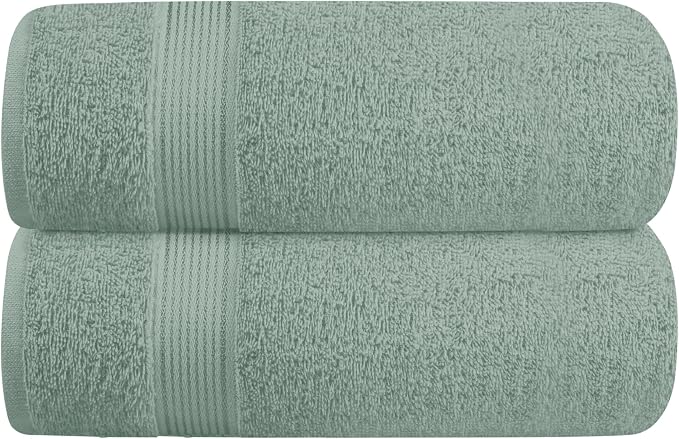 Cotton 2 Pack Oversized Bath Towel Set 28x55 inches, Large Bath Towels, Ultra Absorbant Compact Quickdry & Lightweight Towel, Ideal for Gym Travel Camp Pool - Jade