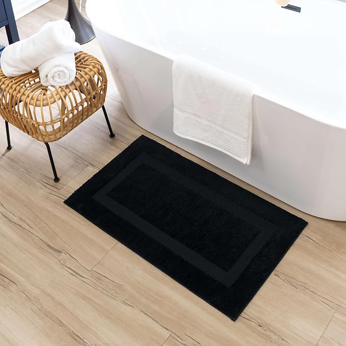 Mohawk Home Prestige Casual Solid Black 2' X 3' 4" Bath Mat Perfect for Bathroom