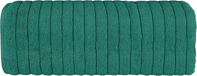 Elegant Comfort 100% Turkish Cotton Corduroy Ribbed Luxury Jumbo Bath Towel Ultra Soft - 35 x 70 Inch - Luxury Spa Premium Hotel Quality Highly Absorbent and Quick Dry Large Bath Towel, Turquoise