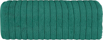 Elegant Comfort 100% Turkish Cotton Corduroy Ribbed Luxury Jumbo Bath Towel Ultra Soft - 35 x 70 Inch - Luxury Spa Premium Hotel Quality Highly Absorbent and Quick Dry Large Bath Towel, Turquoise