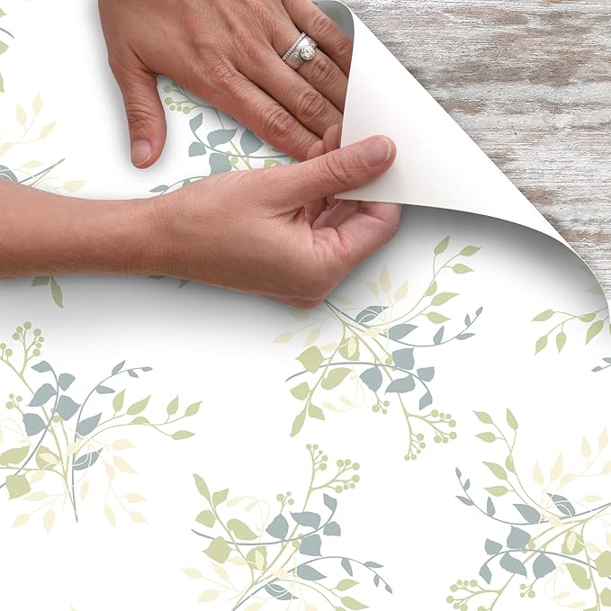 Con-Tact Brand Creative Covering, Self-Adhesive Shelf Liner, Multi-Purpose Vinyl Roll, Easy to Use and Apply, 18'' x 50', Aspen Aloe