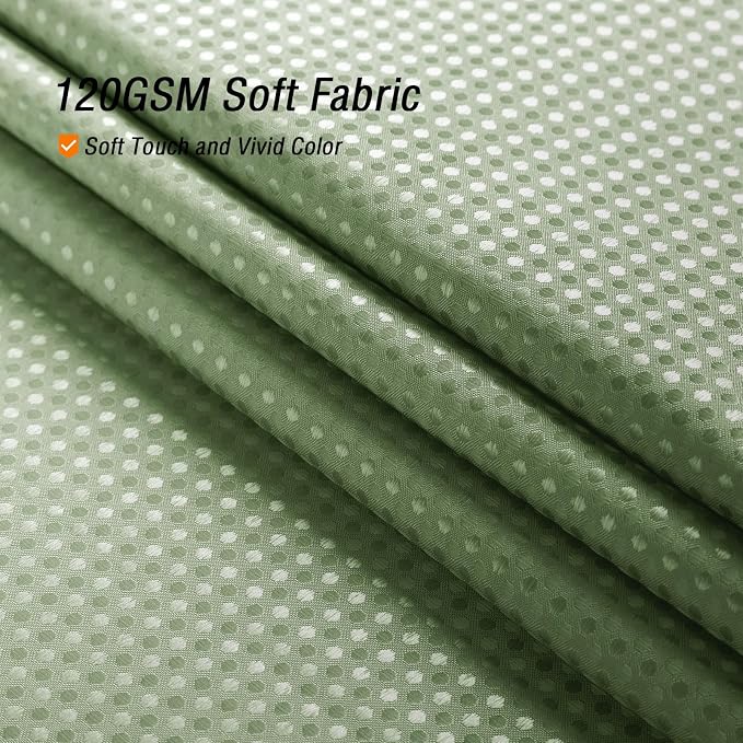 Small Stall Sage Green Ombre Shower Curtain, 36 x 72 | Narrow Half Sage Green Ombre Shower Curtain for Bathroom, Fabric Shower Curtain Set, Water Repellent, Machine Washable