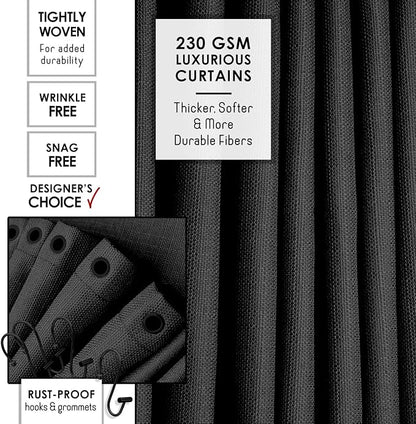 Clara Clark Bathroom Set - Black Bathroom Accessories Set, 19PC Bathroom Accessory Set, Bathroom Sets with Shower Curtain Set, Soap Dispenser & Toothbrush Holder