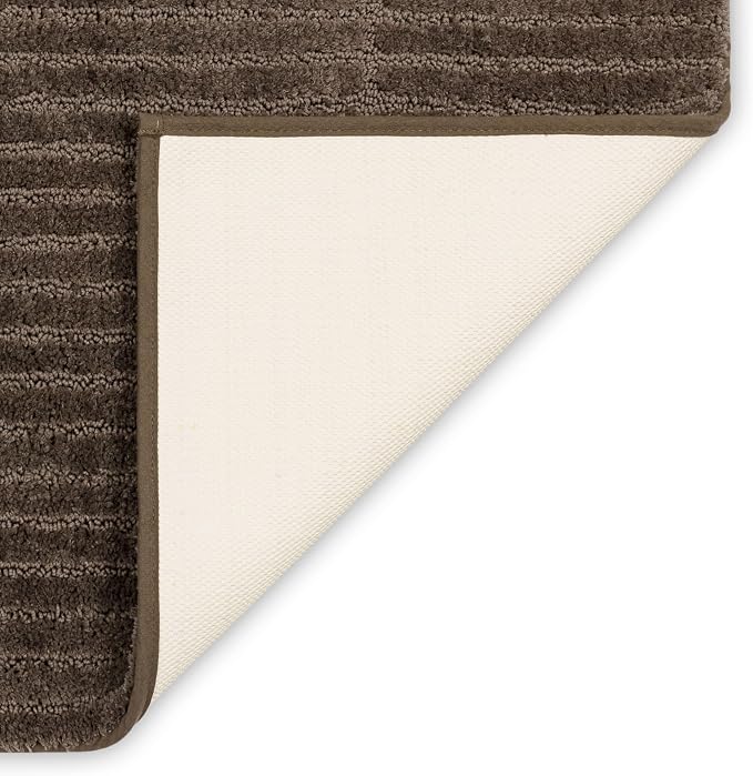 Mohawk Home Sanctuary Casual Solid Dark Brown 1' 5" X 2' Bath Mat Perfect for Bathroom