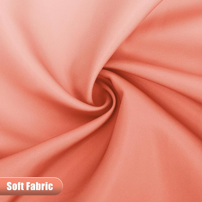 OLANLY Luxury Coral and White Ombre Shower Curtain Sets with 12 Hooks, Waterproof and Washable Decorative Shower Curtains for Bathroom, 72x72 Inches