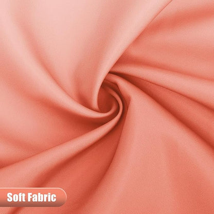 OLANLY Luxury Coral and White Ombre Shower Curtain Sets with 12 Hooks, Waterproof and Washable Decorative Shower Curtains for Bathroom, 72x72 Inches