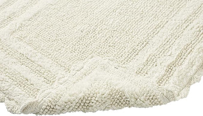 Better Trends Lilly Crochet Collection 100% Cotton 2 Piece Set (17" x 24" | 24" x 40") Bath Rug Set in Ivory