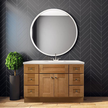 Design House Brookings Bathroom Vanity, 48", Modern Birch | Adjustable Shelves, Freestanding, Contemporary/Modern, Wood, Bath, 215780