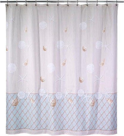 Avanti Linens - Shower Curtain, 100% Polyester Shower Curtain, Lightweight & Machine Washable, Coastal Home Decor, 72" x 72" (Seaglass)