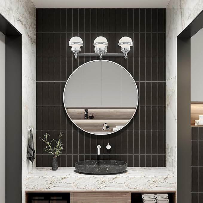 Livex Lighting 5713-05 Oldwick 3 Polished Chrome Bath Light, 24 x 7.25 x 8.25
