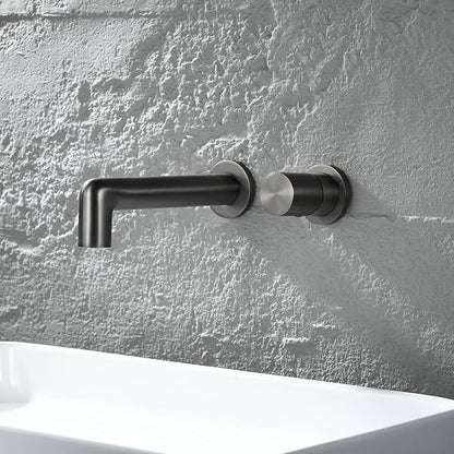 BiaoTeng Concealed Faucets for Bathroom Sinks Single Handle 2 Functions Hot and Cold Bathroom Vanity for Wall Mount Faucet Single Handle Brass Grey