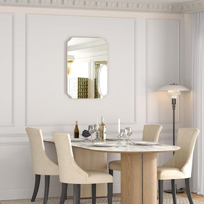 20x28 Inch Bathroom Mirrors for Over Sink, Frameless Mirrors for Wall | Beveled Bathroom Mirror, Bathroom Vanity Mirror for Bedroom Living Room Entryway Home Decor
