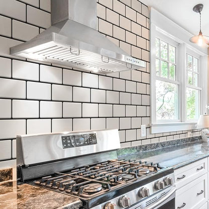 Art3d Faux Ceramic Subway Tile Peel and Stick Backsplash, 10-Pack, White | 12.6 x 10.6 in, Thickened Design, Heavy-Duty, Strong Adhesive, for Kitchen, Bedroom, Countertop Decor, Ideal for Home Upgrade