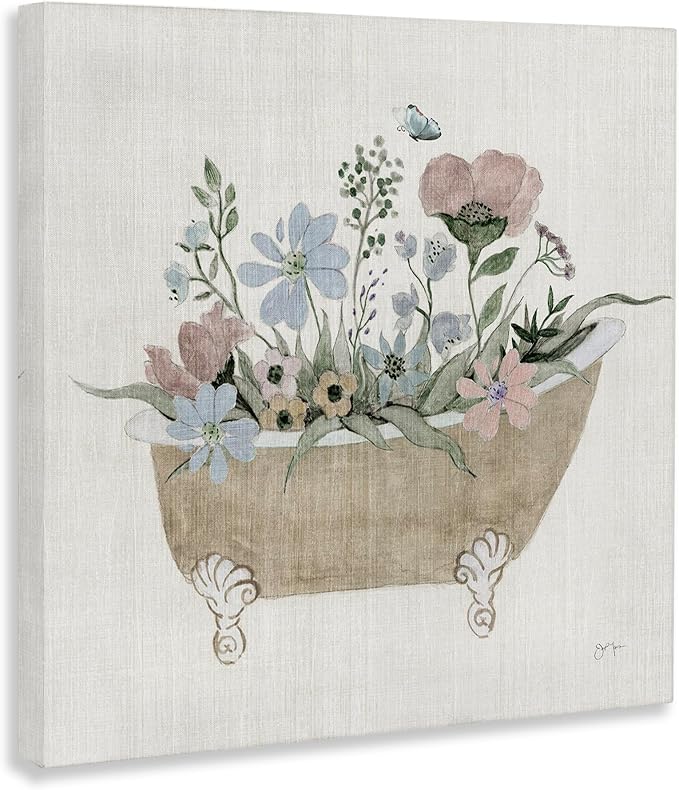 Stupell Industries Rustic Botanicals in Tub Canvas Wall Art, design by Janet Tava, 36 x 36 | Stupell Industries | 36 x 36 Inches, Easy to Hang and Sturdy, Made in USA, by Janet Tava