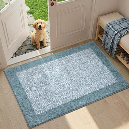 Bathroom Rugs 30x20 Non Slip Washable, Dusty Blue Bath Mat for Bathroom Floor Tub, Soft Absorbent Quick Dry Mats for Shower, Bathtub,Home Decor