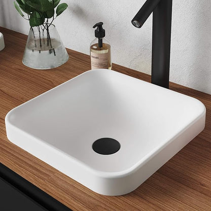 Kraus KSR-9MW Natura Bathroom Sink, Matte White