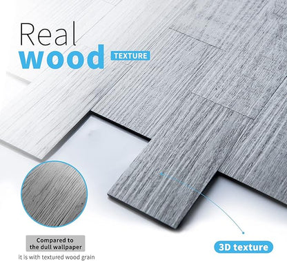 Art3d Peel and Stick Backsplash, Stick on Wall Tile, 10-Pack, White-Washed | PVC, Self Adhesive, Splash Resistant, Multi-Surface Compatibility, Ideal for Kitchens, Fireplaces, Stair Areas