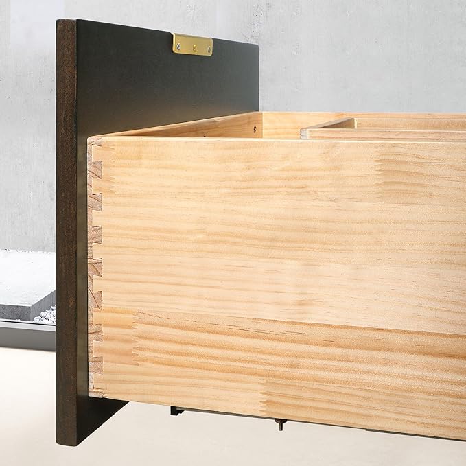OVE Decors Indy 42 in. Undermount Single Sink Bathroom Vanity with White Engineered Marble Top, Dark Walnut