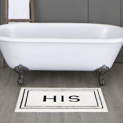 Mohawk Home His White/Black 1' 8" x 2' 10" Bath Mat