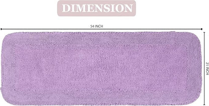 Home Weavers Radiant Collection 100% Cotton Bathroom Rugs Set, Washable Rug, Soft Cotton Extra Soft and Absorbent Bath Rug, Kitchen Mat, Bath Mat Set, Bath Floor Mat Non Slip, 21"x54" Runner, Purple
