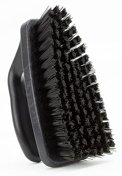 SPARTA Scrub Brush with Iron Shaped Handle and Stiff Bristles, Heavy Duty Scrubber Brush for Kitchen, Bathroom, Shower, Tile, Sink, Carpet and Bakepans, Polypropylene, 6 Inches, Black, (Pack of 6)