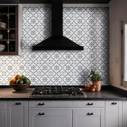 MSI Azila Sample Encaustic Matte Porcelain Wall and Floor Tile for Bathroom, Kitchen Backsplash, and Countertop