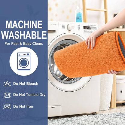 OLANLY Thick Memory Foam Bathroom Rugs 30x20, Absorbent Bath Mat, Orange | Soft Quick Dry Bath Rugs, Non-Slip, Machine Washable Carpet for Bathroom Floor, Tub and Shower, Home Decor Accessories
