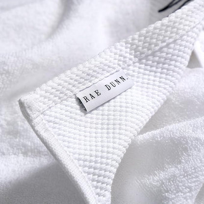 Rae Dunn Hand Towels, Embroidered Decorative Hand Towel for Kitchen and Bathroom, 100% Cotton, White- Fresh/Clean/Calm/Bliss, 16"x 28"