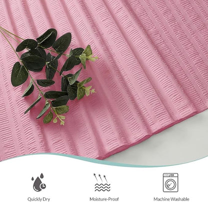 Aiyufeng Moga Bright Pink Fabric Shower Curtains for Bathroom - Hotel Spa Polyester Cloth Bath Curtain with 12 Holes, 72x72, Machine Washable, Bright Pink