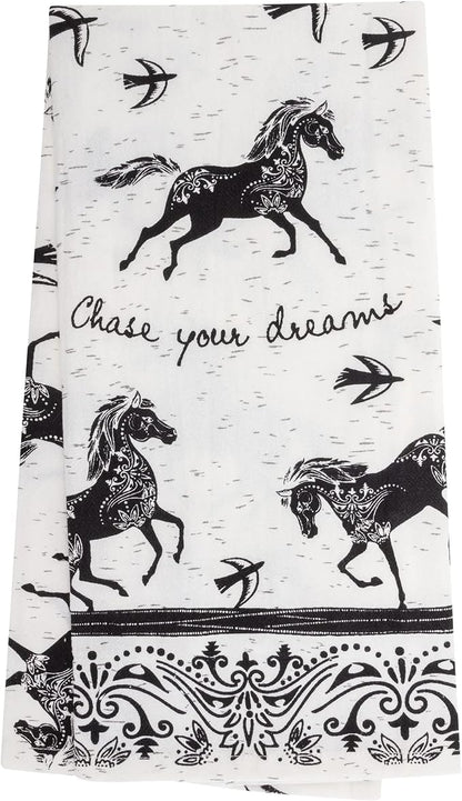 Karma Boho Tea Towels Horse, 18" x 22"