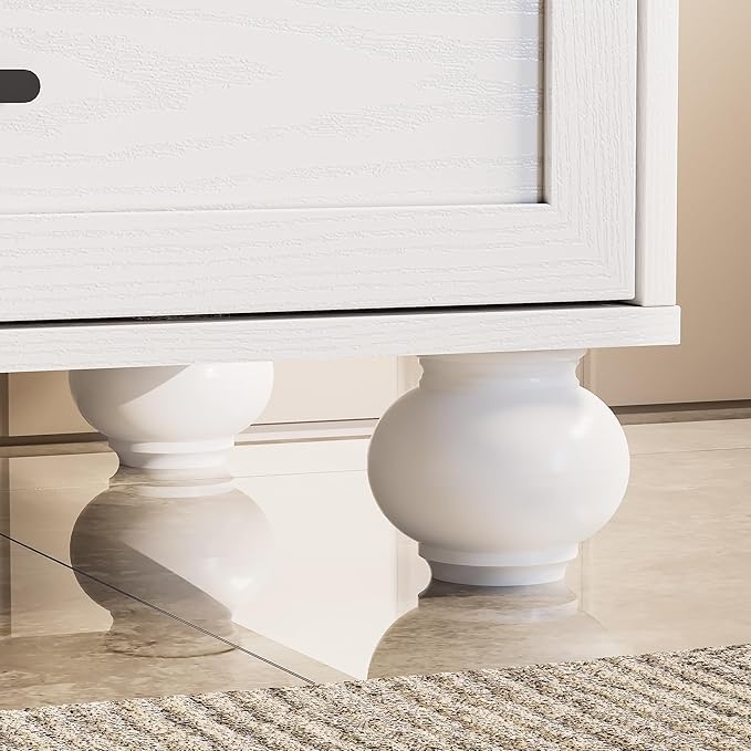 LIKIMIO 24" Bathroom Vanity with Ceramic Sink, 2 Doors 1 Drawer, Solid Wood Legs, Quick Assembly, Small Bathroom Storage, White Freestanding Bathroom Cabinet
