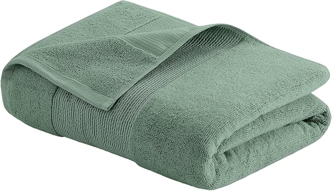 Modern Threads Air Cloud 6-Piece Towel Set - 100% Zero-Twist Cotton, 500 GSM, Quick Dry & Plush, Eucalyptus
