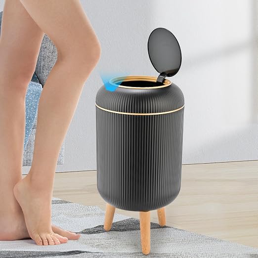 Pukomc Smart Sensor Wastebasket, Convenient and Hygienic Easy to Use | Technology Sensor Waterproof Wastebasket Plastic Trash Can for Kitchen, Bathroom, Bedroom, Living Room, Office and Outdoor