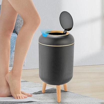Pukomc Smart Sensor Wastebasket, Convenient and Hygienic Easy to Use | Technology Sensor Waterproof Wastebasket Plastic Trash Can for Kitchen, Bathroom, Bedroom, Living Room, Office and Outdoor